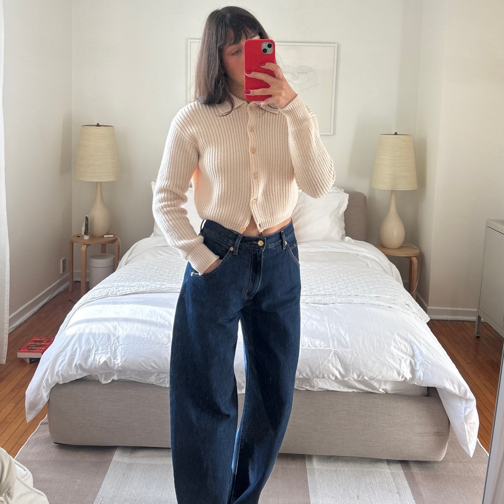 Wilfred Cream Button-Up Cardigan
